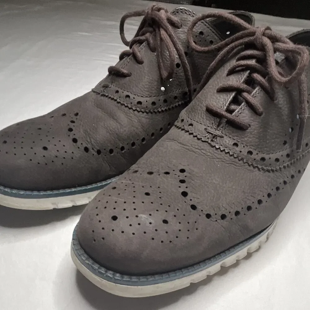 Cole Haan Men’s Brown Grand Wingtip Brogue Oxford Dress Shoes 11.5M C29769
